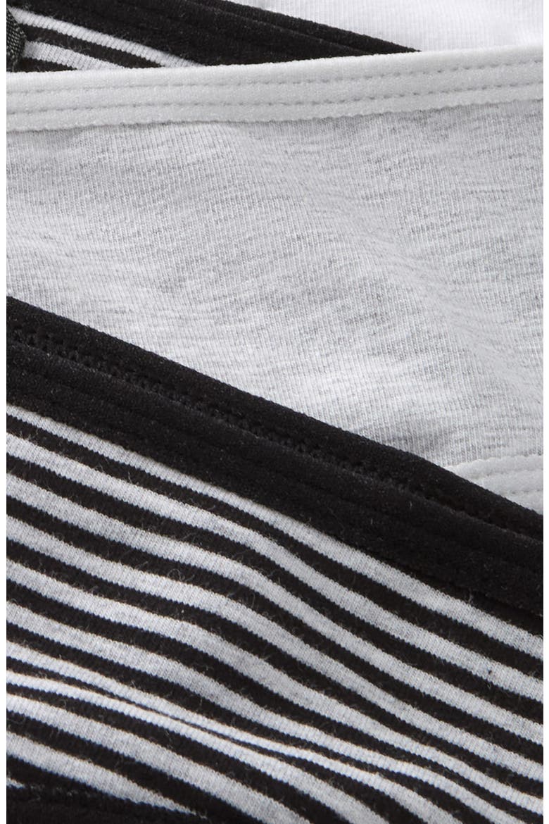 Kids' Assorted 5-Pack Stretch Cotton Hipster Briefs, Alternate, color, BLACK- GREY PACK
