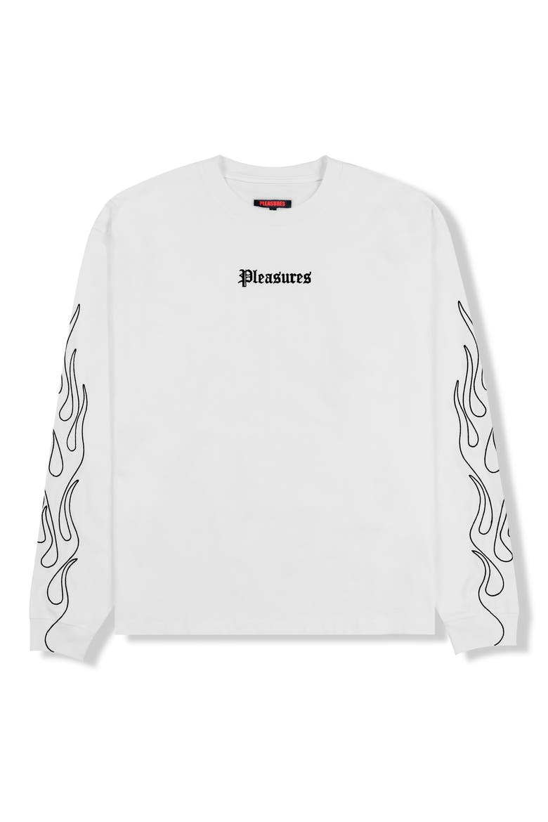 Fiery Heavyweight Cotton Logo T-Shirt, Alternate, color, WHITE
