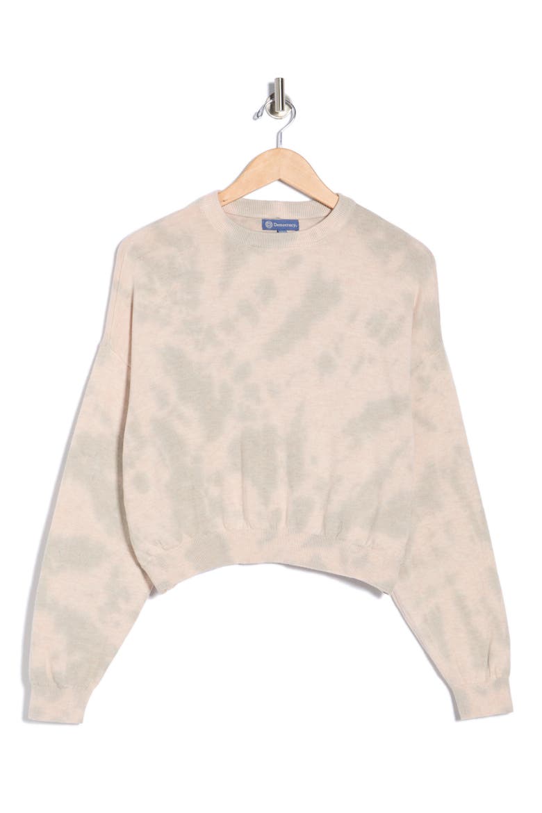 Tie Dye Crop Sweater, Alternate, color, SEAGRASS MULTI