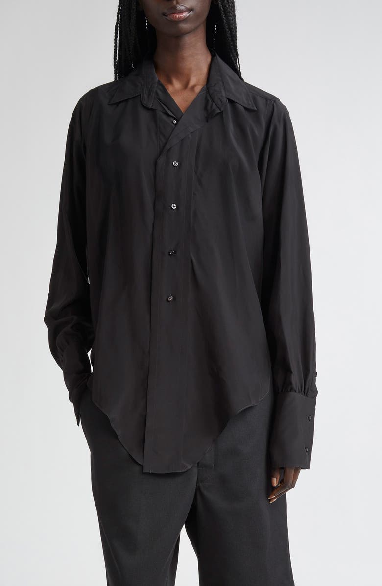 Maison Margiela Layered Long Sleeve Button-Up Shirt, Main, color,