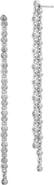 SAVVY CIE JEWELS Cubic Zirconia Chain Drop Front/Back Earrings