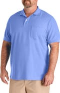 Harbor Bay by DXL Big & Tall Pocket Piqué Polo Shirt