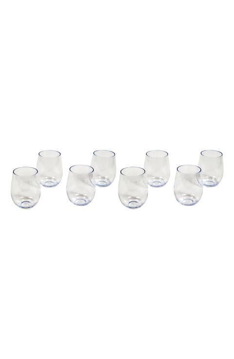 Tritan Montana Set of 8 Stemless Wineglasses