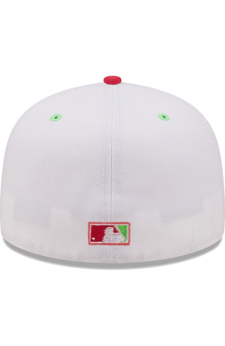 New Era Men's New Era White/Coral Chicago Cubs 1990 MLB All-Star Game Strawberry Lolli 59FIFTY Fitted Hat, Alternate, color, 