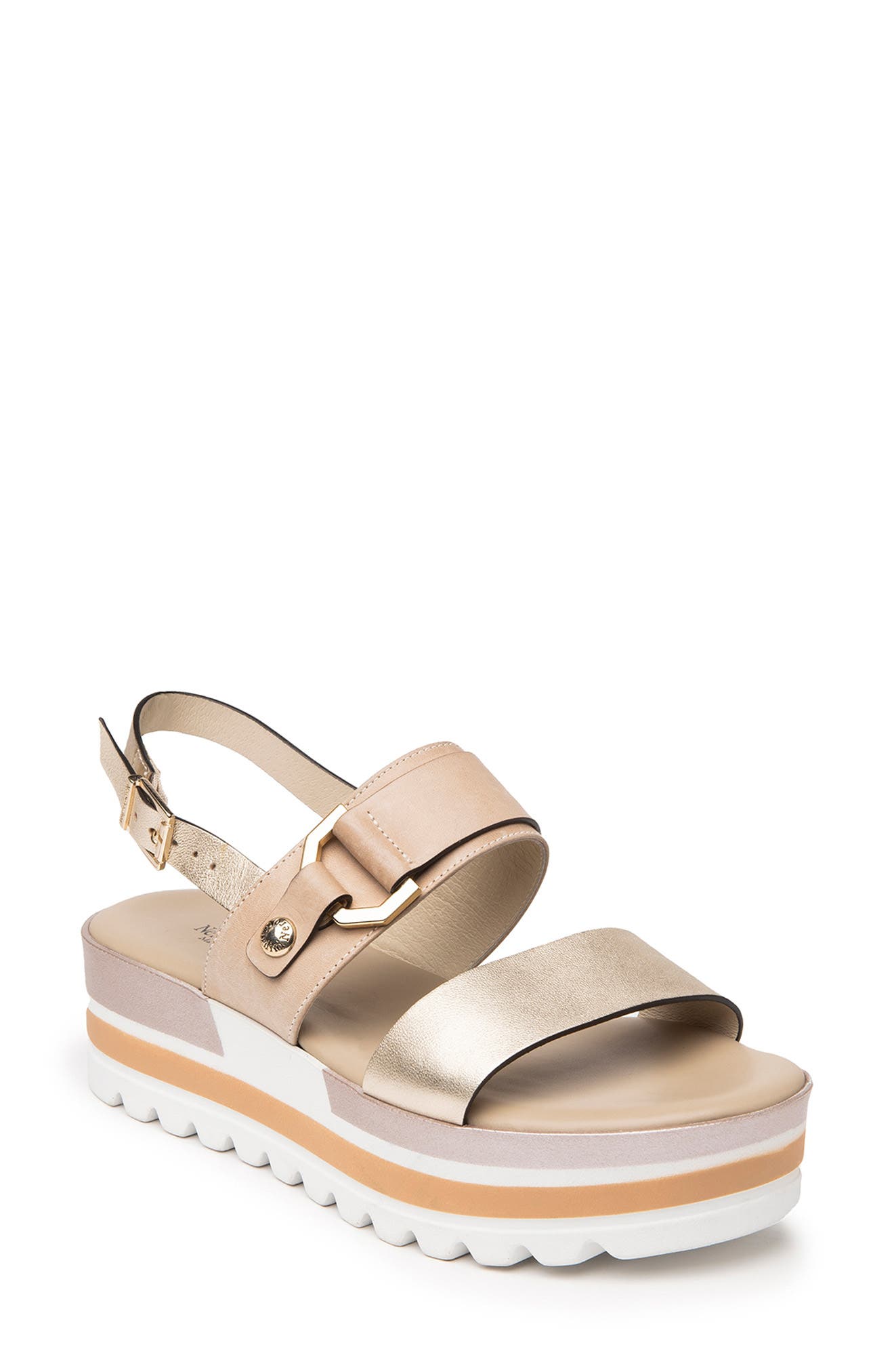 NeroGiardini Quarter Strap Platform Sandal, Main, color, 