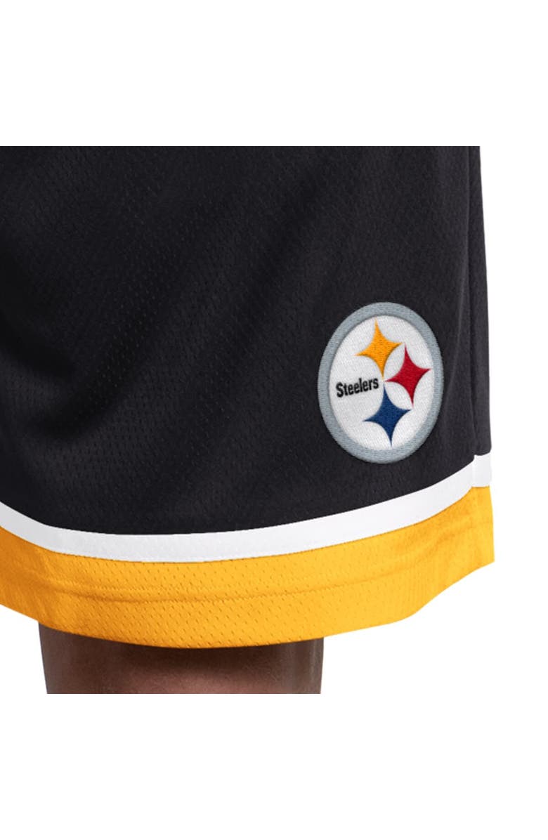 STARTER Men's Starter  Black Pittsburgh Steelers Power Play Mesh Shorts, Alternate, color, Black