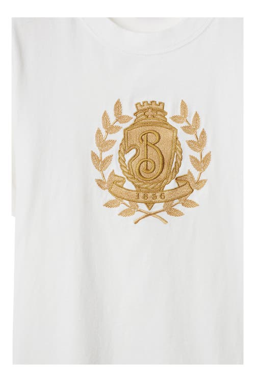 Burberry B Crest T-shirt In Chalk