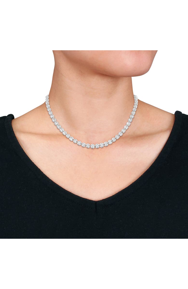 Julianna B. 10 3/4ct. t.w. Lab-Grown Diamond Tennis Necklace 14k, Alternate, color, 