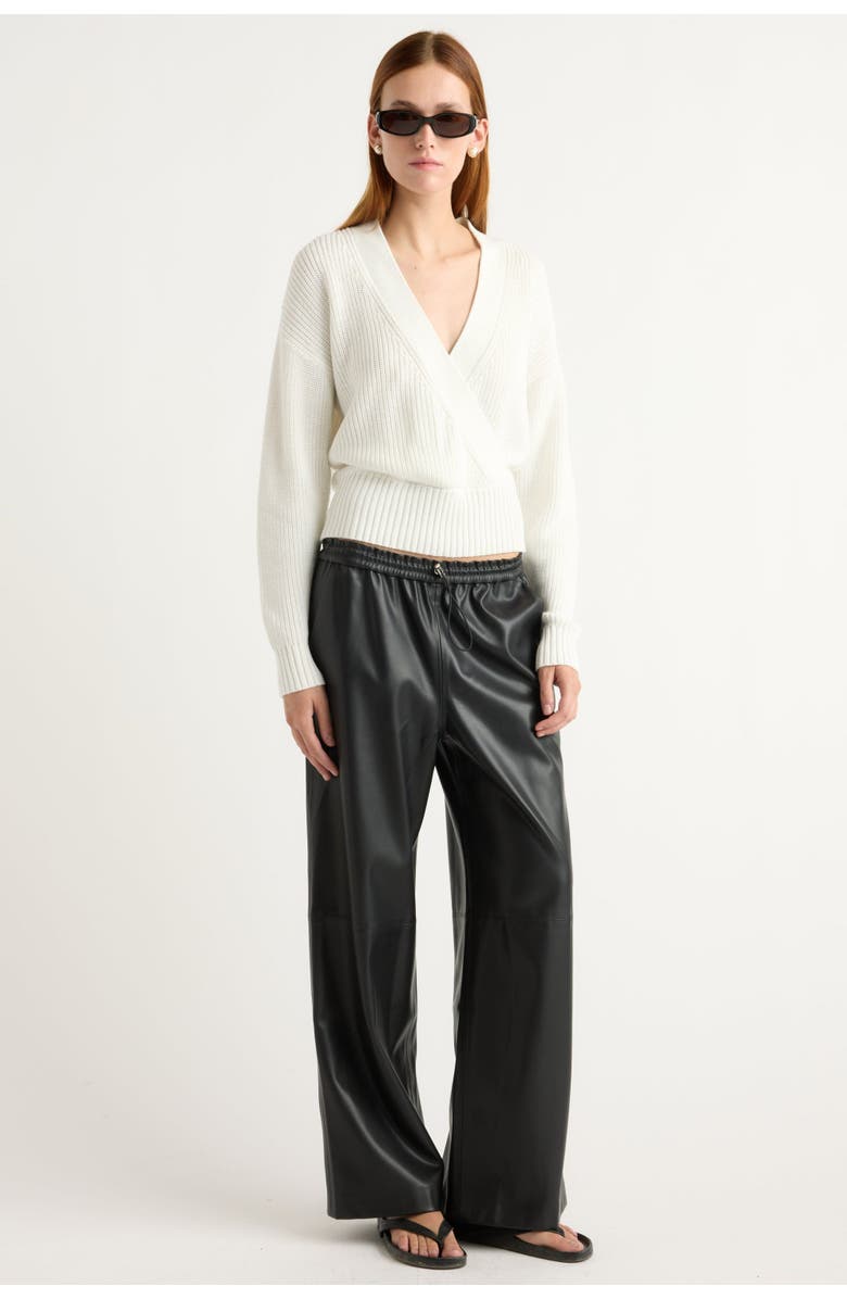 Modern Citizen Maren Cropped V-Neck Sweater, Alternate, color, White