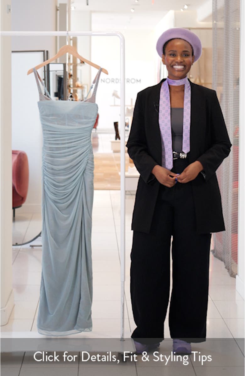 Lini Sleeveless Mesh Gown, sales video thumbnail