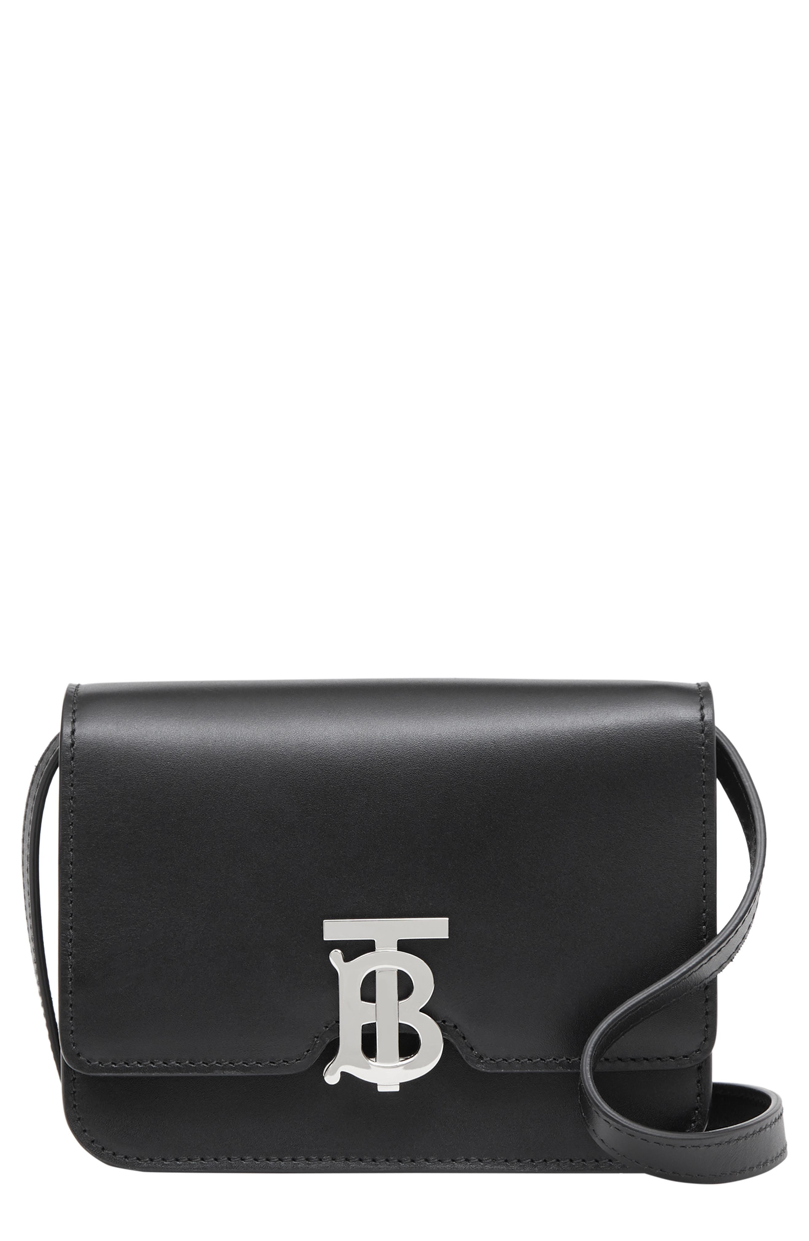 Burberry Mini TB Leather Bag, Main, color, 