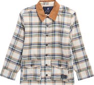 Ben Sherman Kids' Plaid Shirt Jacket with Faux Shearling Lining