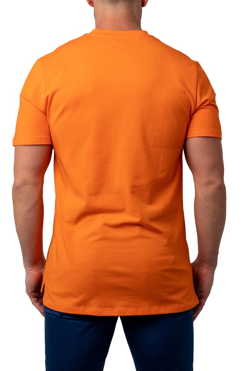 Maceoo Vivaldi V-Neck Cotton T-Shirt, Alternate, color, Orange
