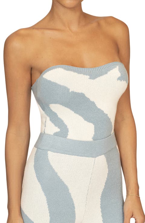 Tropic Oasis Strapless Knit Top