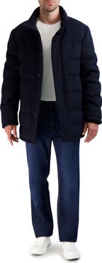 Cole Haan Padded Down Wool Blend Jacket