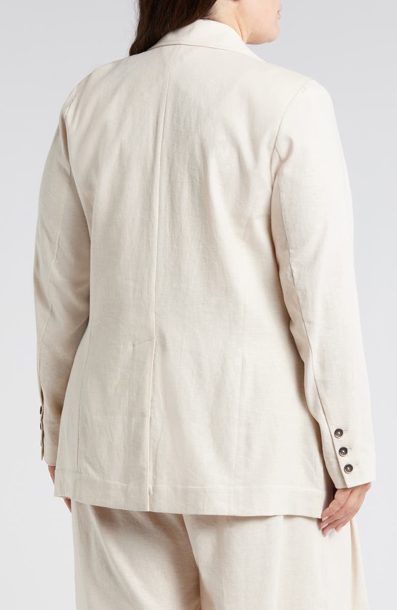 Universal Standard Coastal Linen Blend Blazer, Alternate, color, Ecru