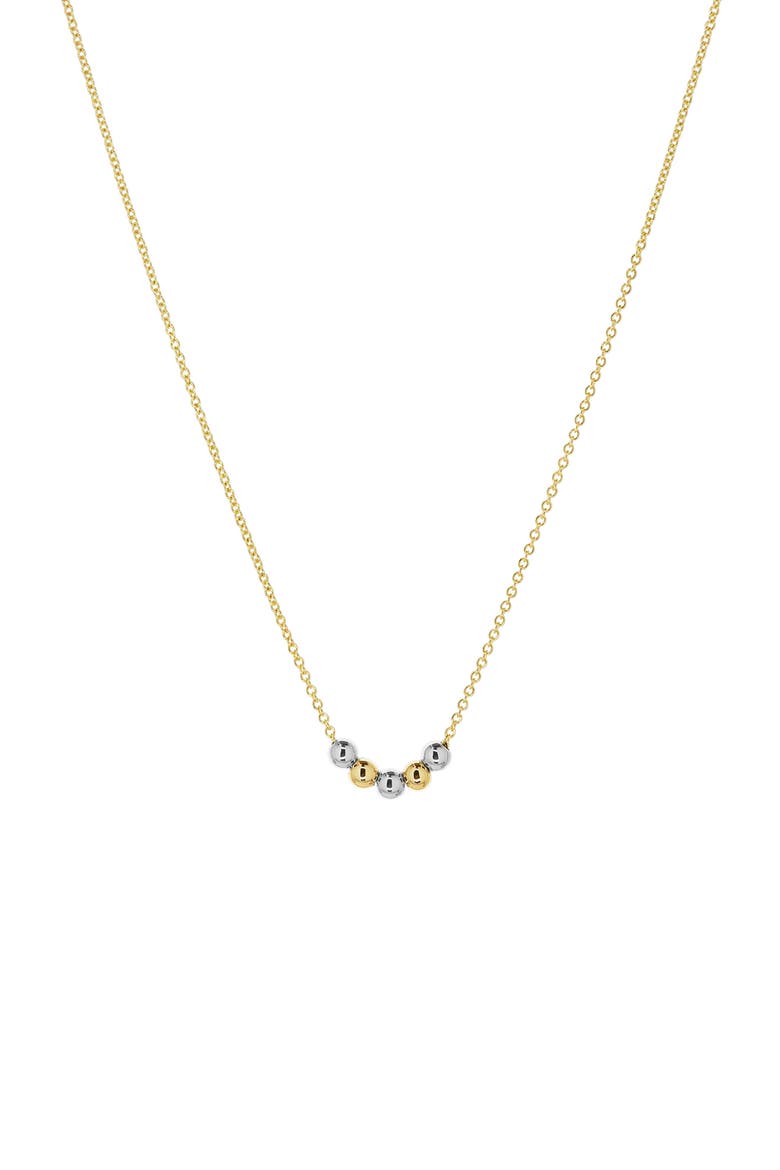 Delany Two-Tone Bead Necklace, Main, color, GOLD PLATED