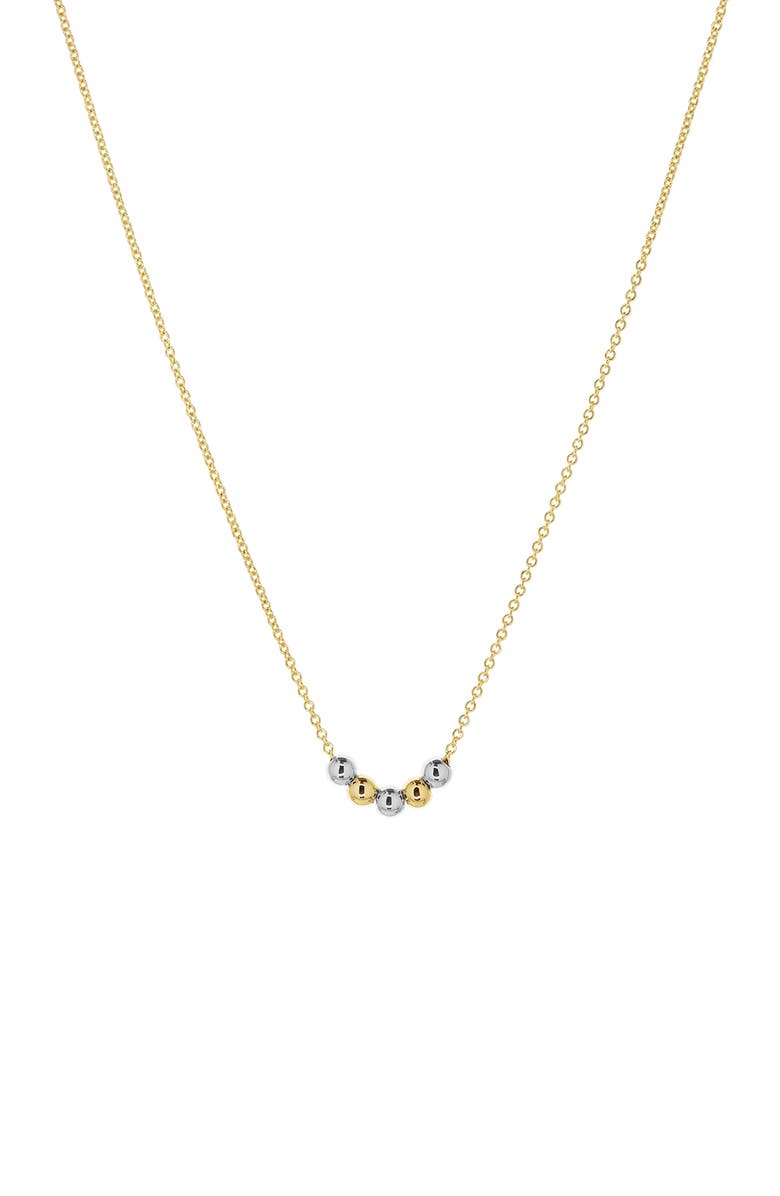 MARLYN SCHIFF Delany Two-Tone Bead Necklace, Main, color, Gold Plated