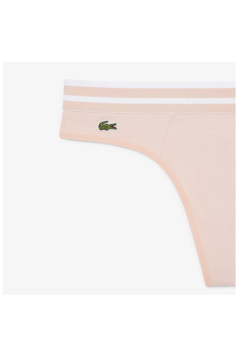 Cotton Blend Rib Thong, Alternate, color, S65 - BISTRE