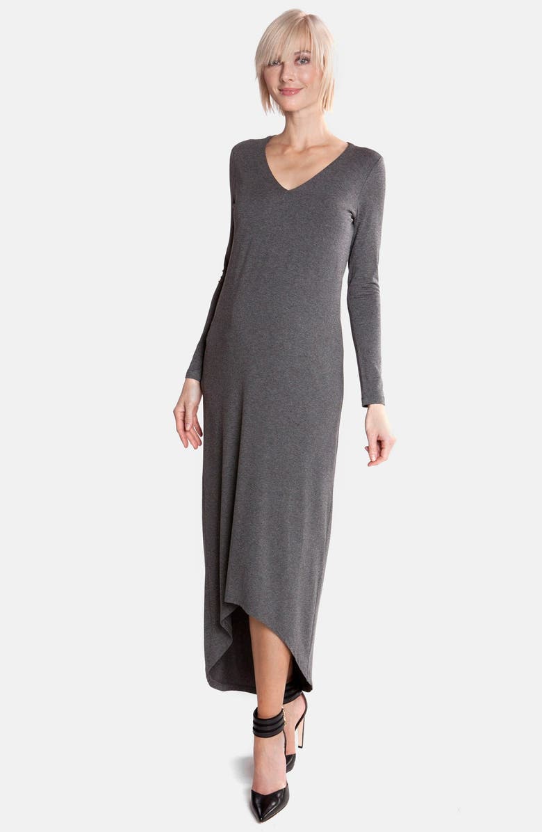 Olian High/Low Maternity Maxi Dress, Main, color, 