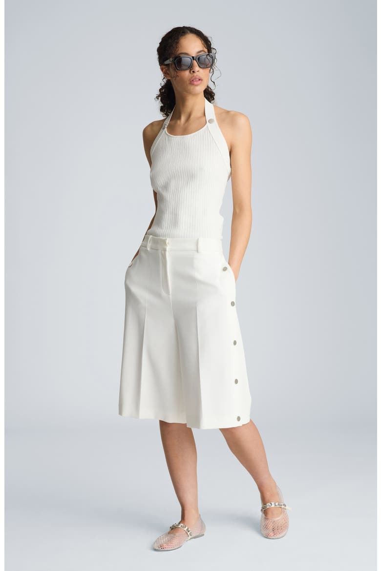 High Rise Long Shorts, Alternate, color, PURE WHITE