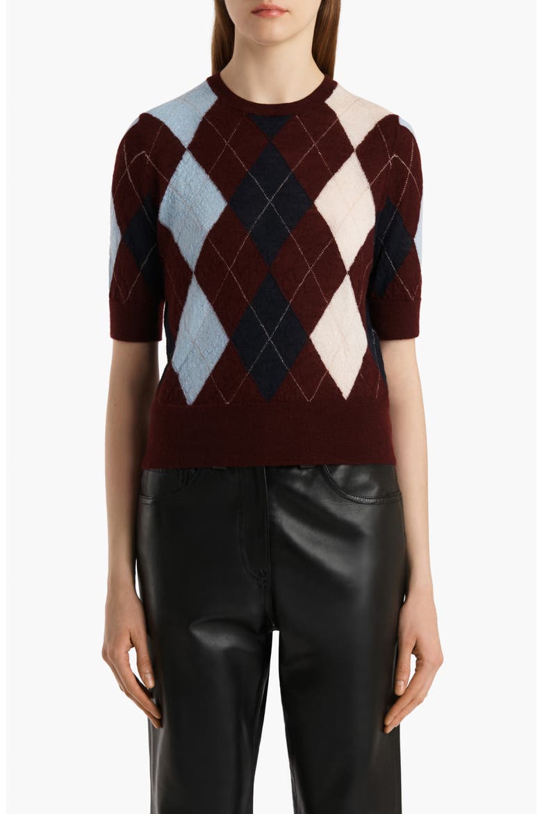 Anders Argyle Cashmere & Mohair Sweater, Main, color, MERLOT MULTI