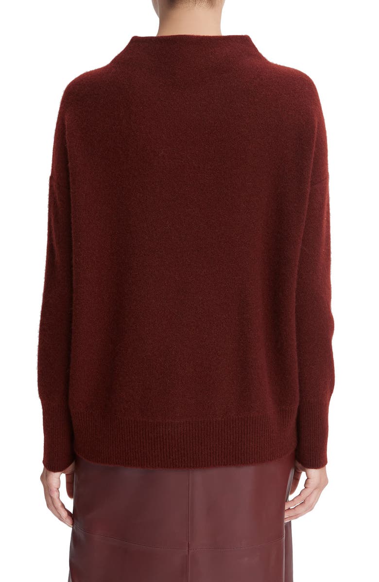 Vince Boiled Cashmere Funnel Neck Pullover, Alternate, color, Cinnamon Stick