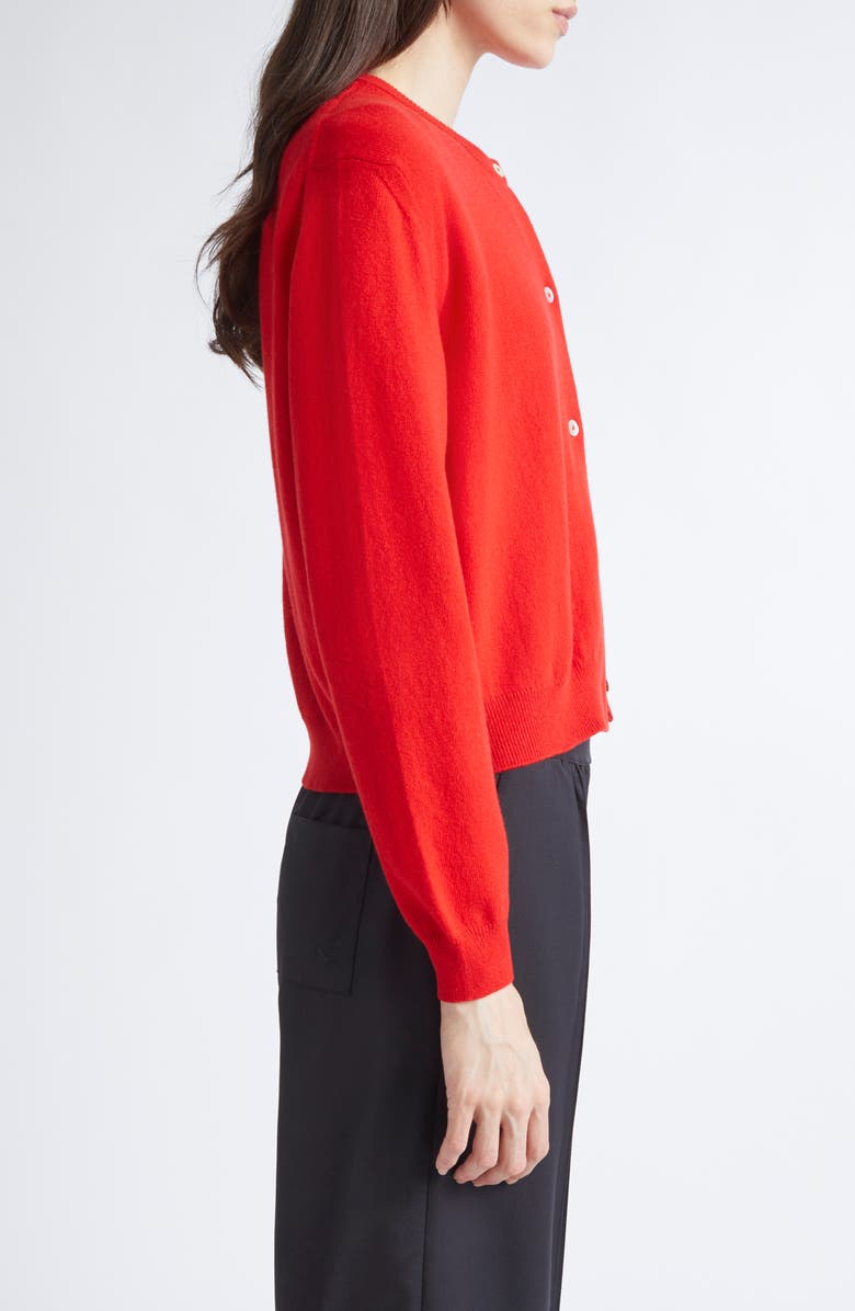 NACKIYÈ Seashell Cashmere Cardigan, Alternate, color, Rouge