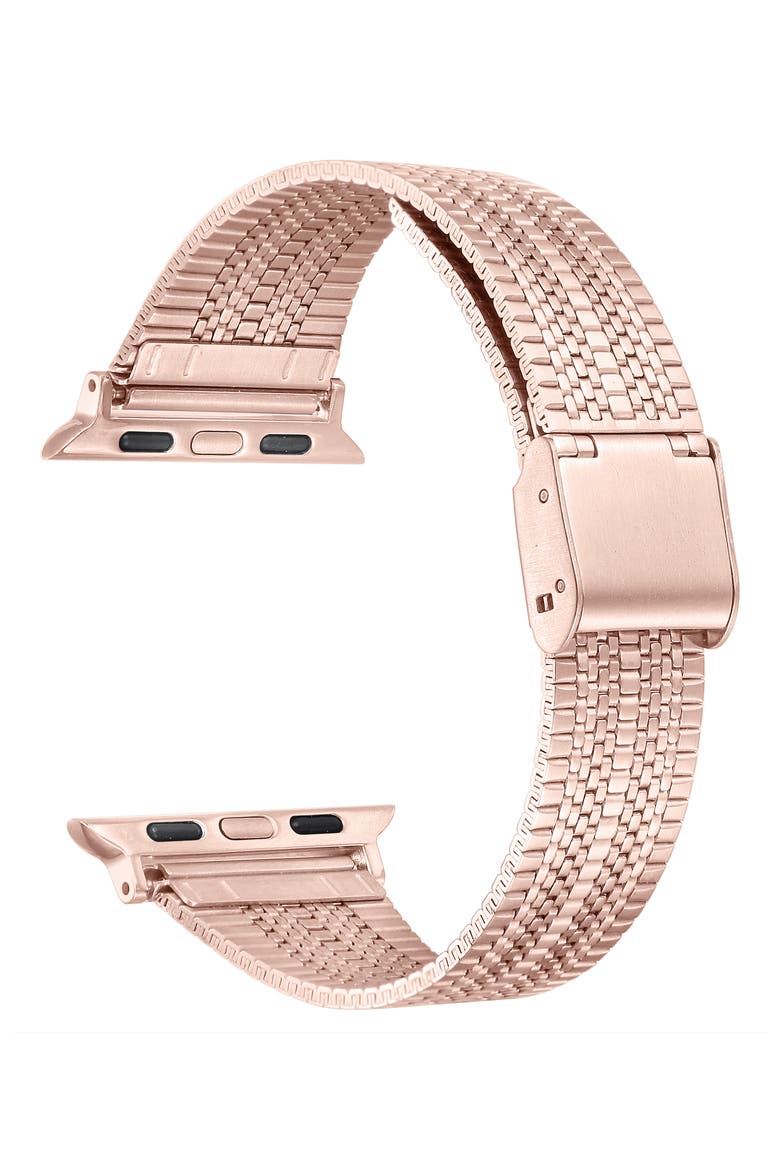 Eliza Stainless Steel Apple Watch® Watchband, Alternate, color, ROSE GOLD