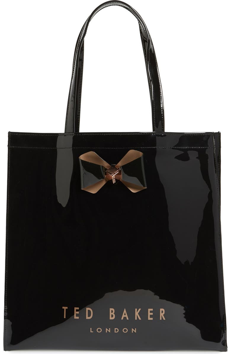 Ted Baker London 'Large Plain Bow Icon' Tote, Main, color,