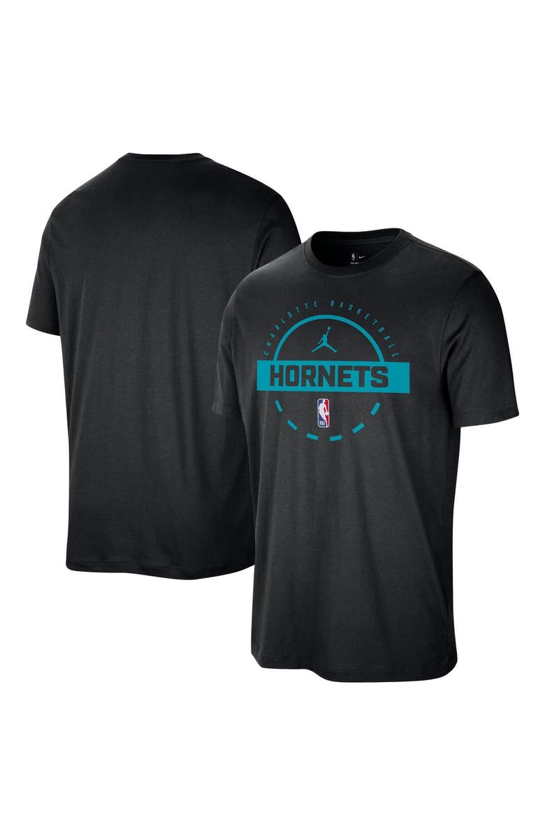 Nike Men's Nike  Black Charlotte Hornets Authentic Practice T-Shirt, Main, color, Black