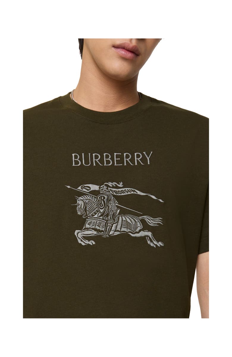 Burberry Knight Cotton T-shirt, Alternate, color, Marsh Green