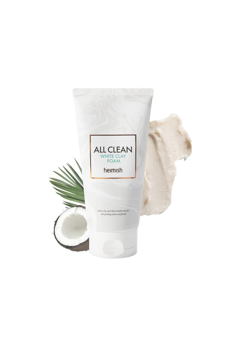 Heimish All Clean White Clay Foam-Deep Cleansing, Pore Minimizing, Blackhead Remover, 5.3oz/150g, Main, color, White