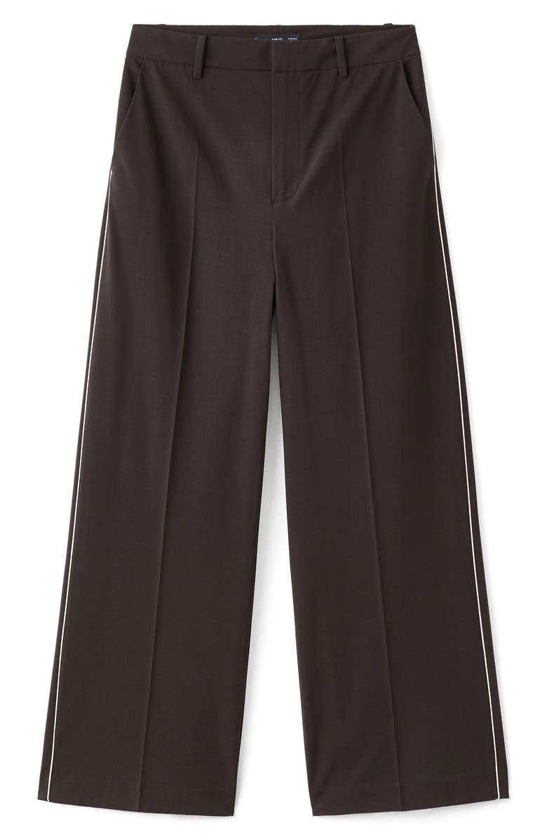 MANGO Side Stripe Pants, Alternate, color, Chocolate