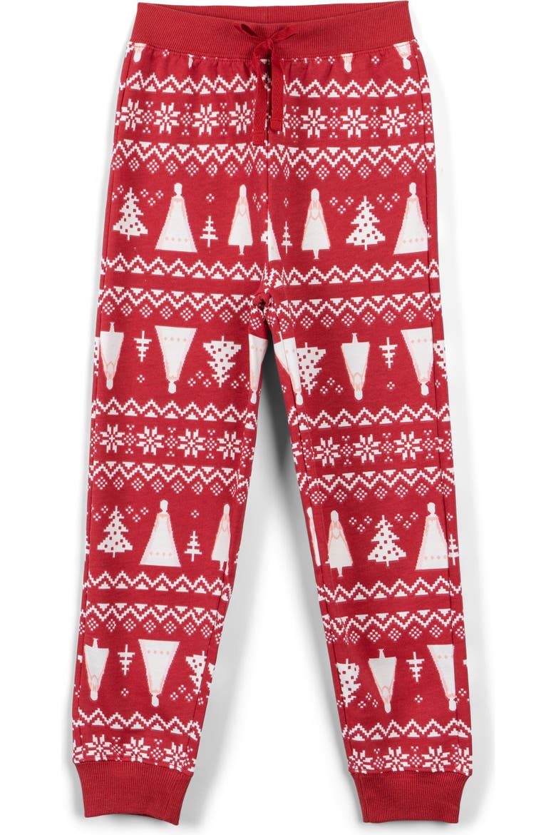 Frozen Holiday 2-Piece Fleece Sweatshirt and Pants Set, Alternate, color, Elsa Anna Red
