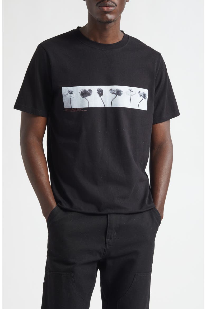 Line Up Organic Cotton Graphic T-Shirt, Main, color, BLACK