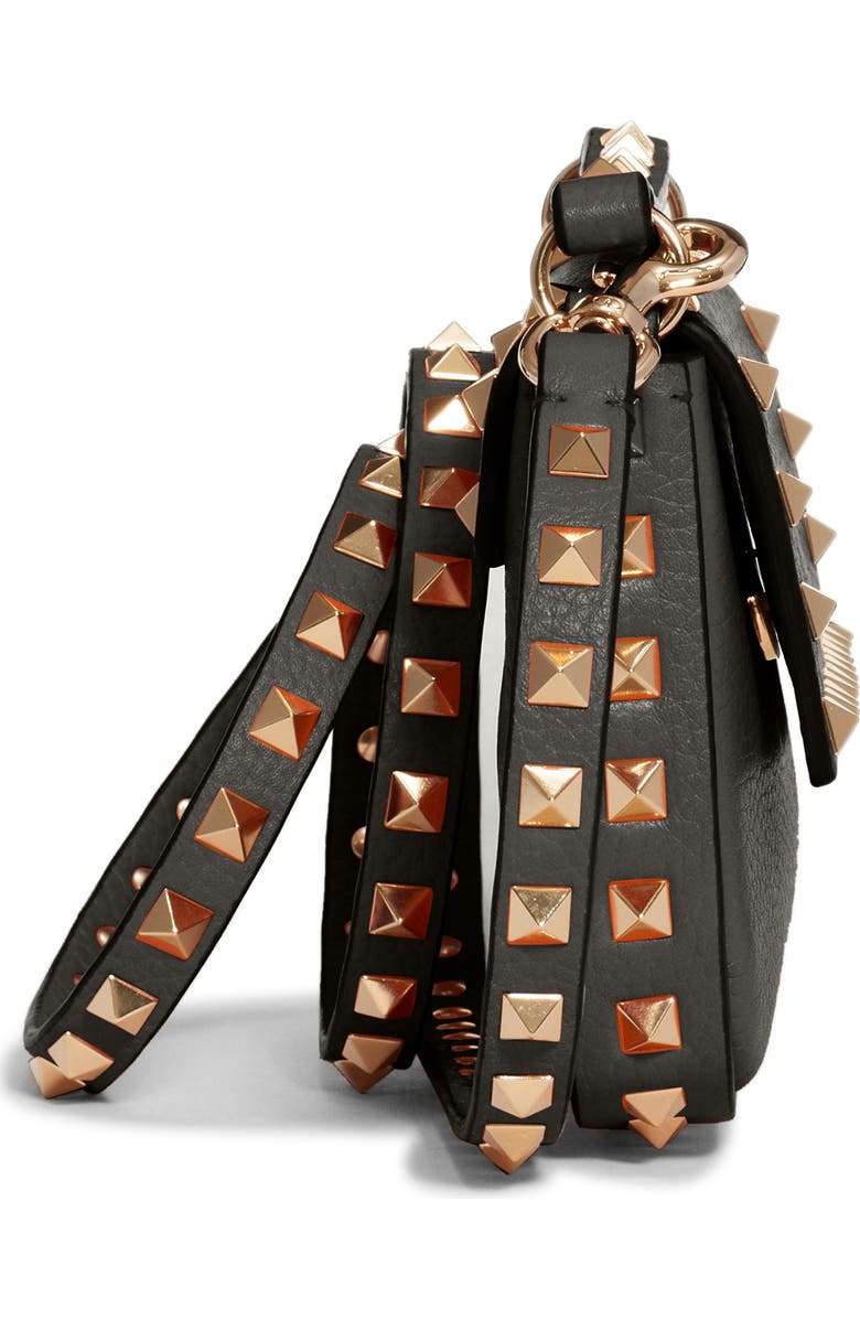Valentino Garavani Rockstud Leather Shoulder Bag, Alternate, color,
