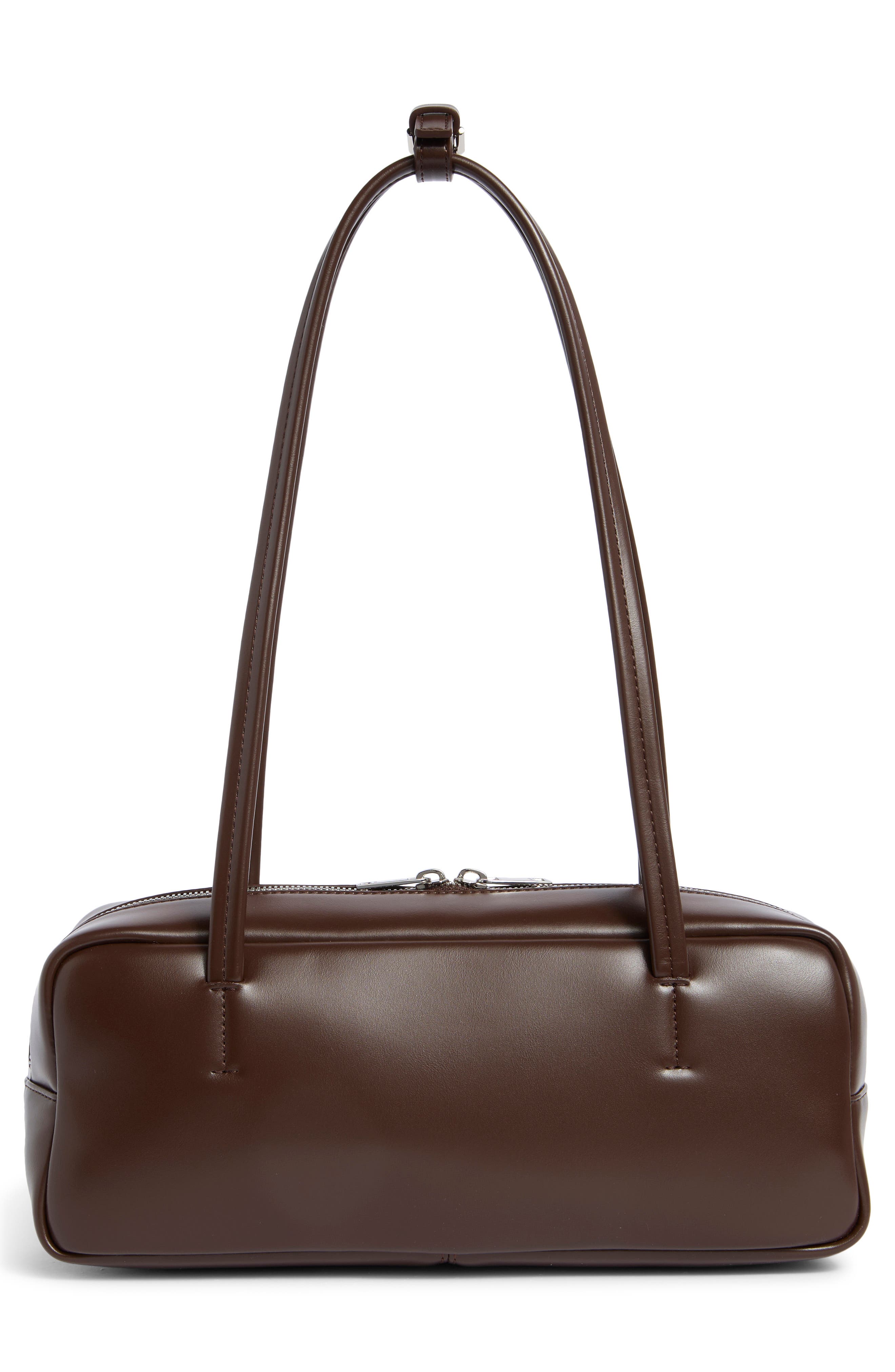 Stand Oil More Faux Leather Baguette Bag, Alternate, color, Marron
