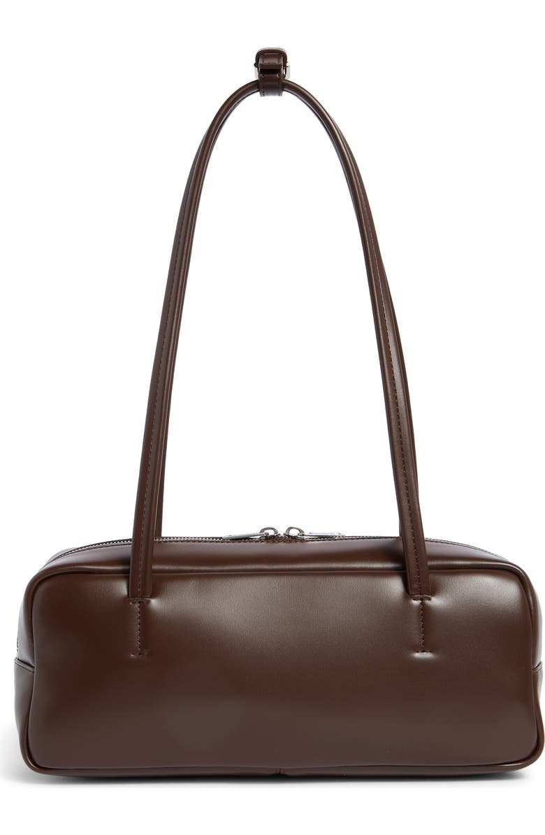 Stand Oil More Faux Leather Baguette Bag, Alternate, color, Marron