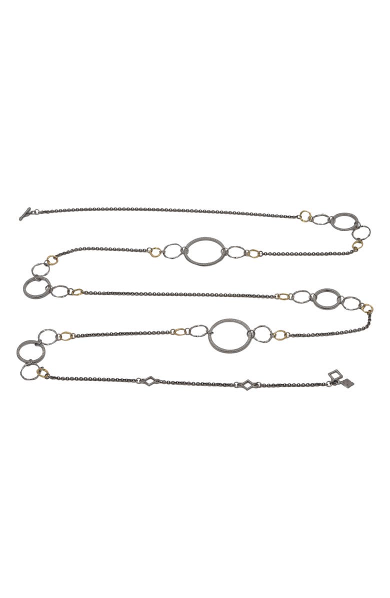 Armenta Old World Mixed Metal Station Chain Necklace, Alternate, color, 