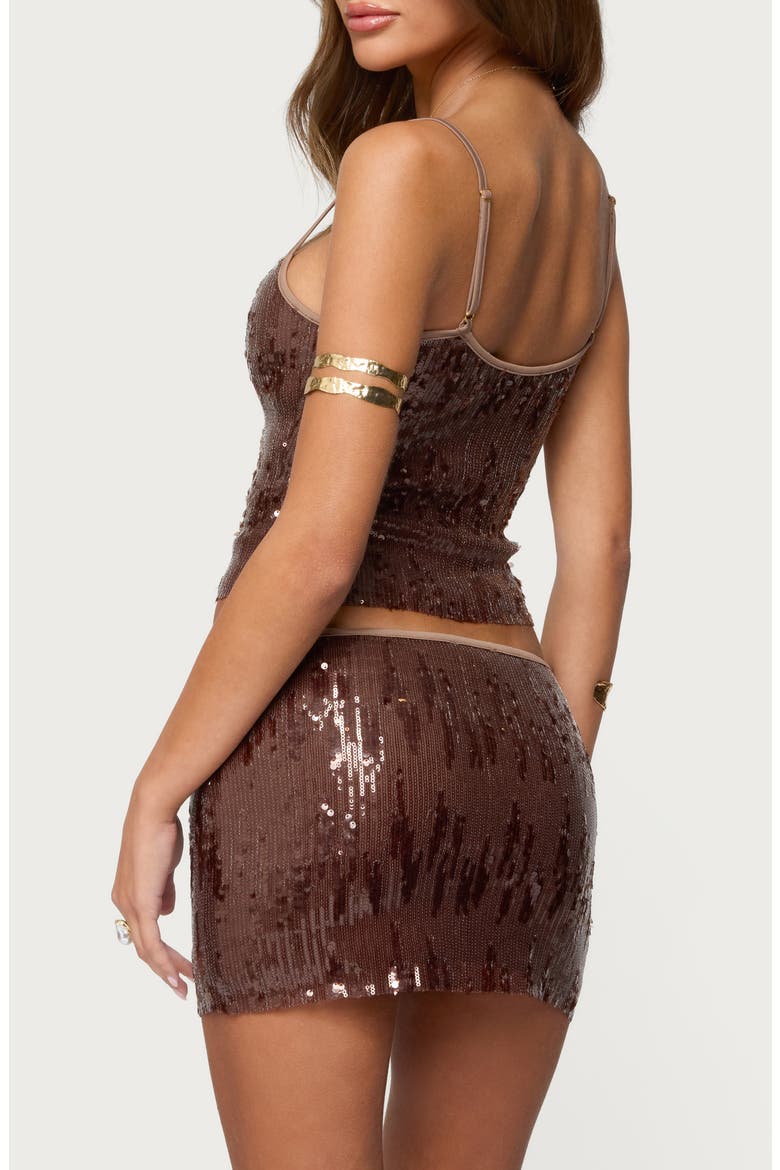 Kaylee Sequin Camisole, Alternate, color, BROWN
