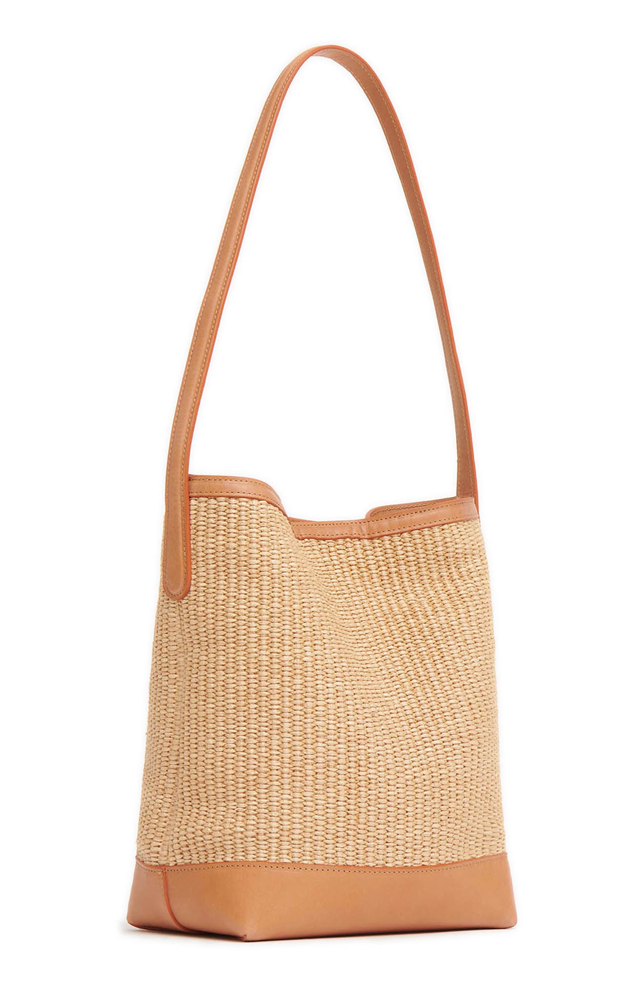 Mansur Gavriel Mini Everyday Raffia Cabas Hobo Bag, Alternate, color, 