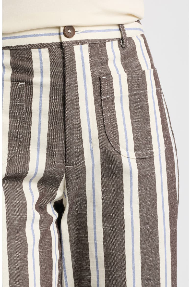 Mindy Stripe Straight Leg Pants, Alternate, color, ANNE STRIPE CHOCOLA