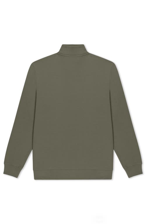 Dalix Womens Heartly Ghost Quarter Zip Pullover In Green