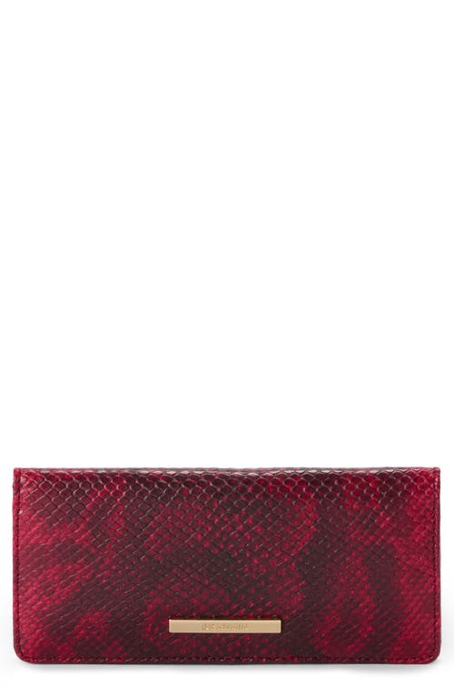 Brahmin Ady Croc Embossed Leather Wallet In Pink