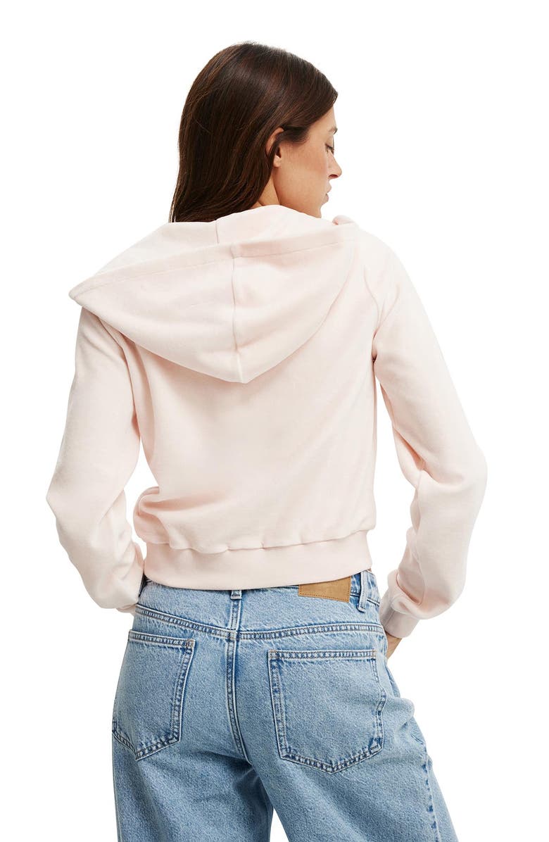 Cotton On Women's Velour Fitted Zip Through Hoodie, Alternate, color,