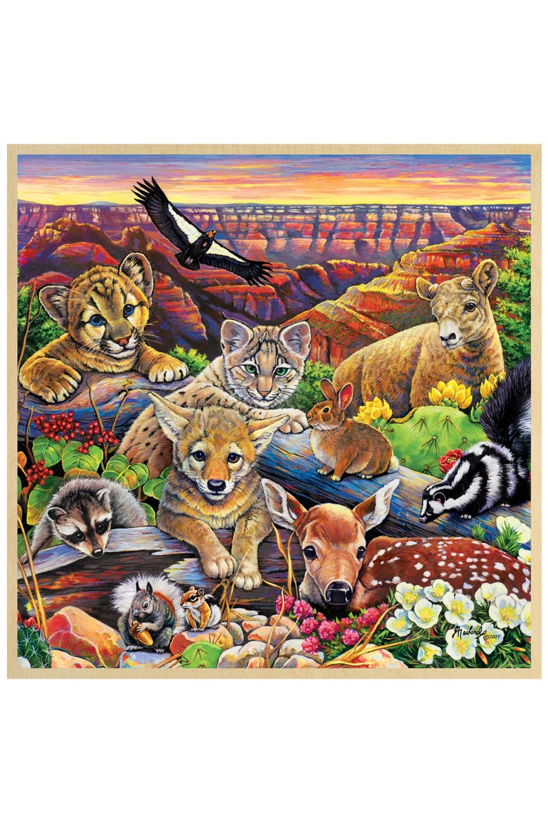 Grand Canyon Wildlife 48pc Wood Puzzle, Alternate, color, Multicolor