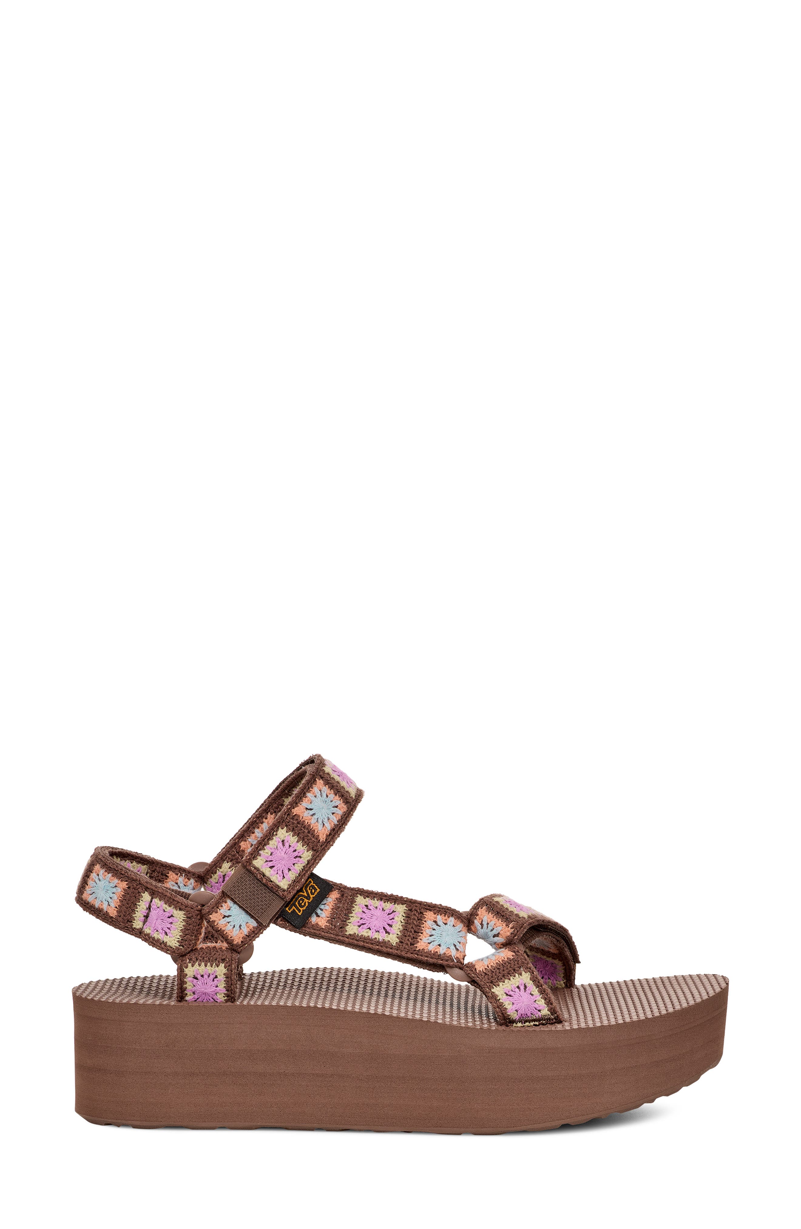 Teva Universal Crochet Flatform Sandal, Alternate, color, Unwind
