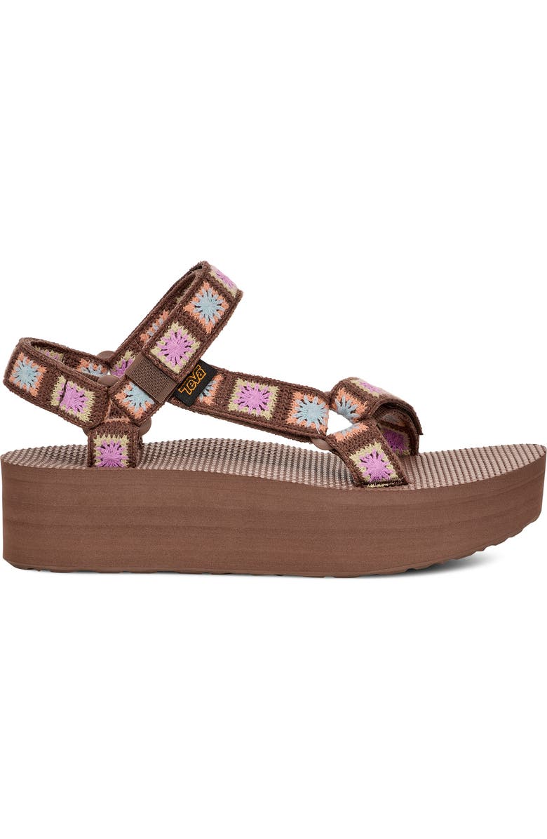 Teva Universal Crochet Flatform Sandal, Alternate, color, Unwind
