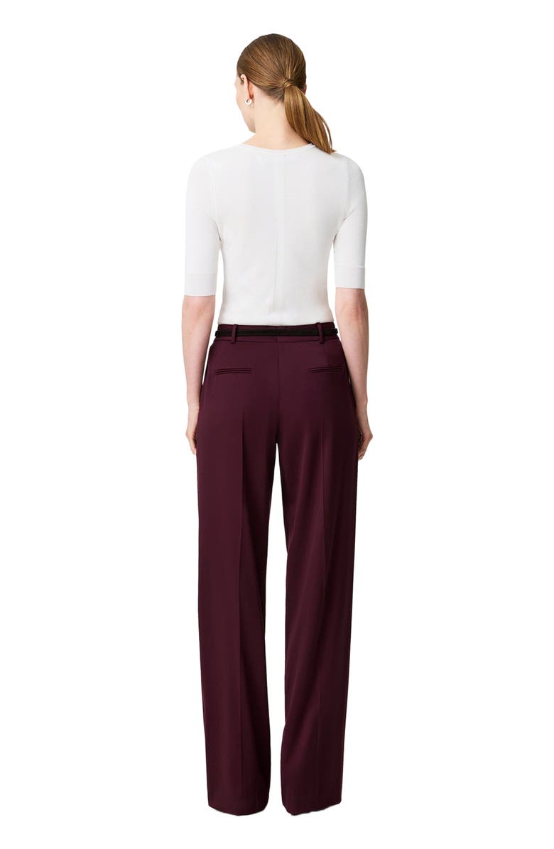 Another Tomorrow Relaxed Wide Leg Pant, Alternate, color, Plum